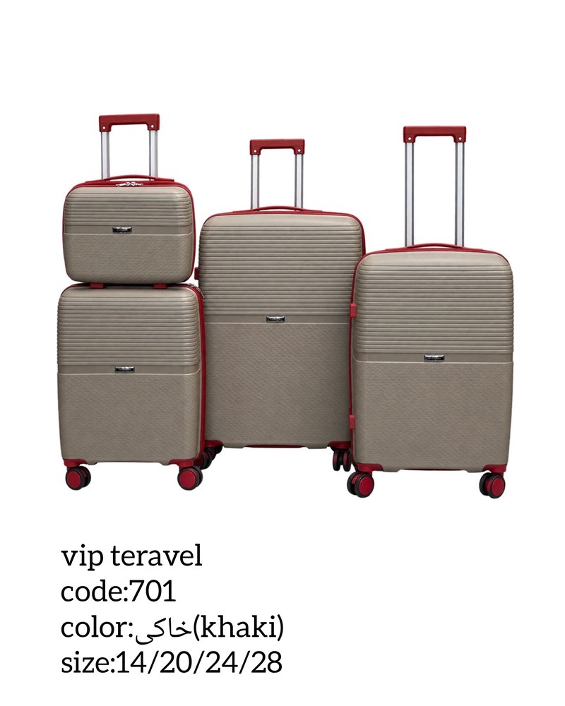 چمدان چهار تیکه نشکن برند VIP TRAVEL کد 701